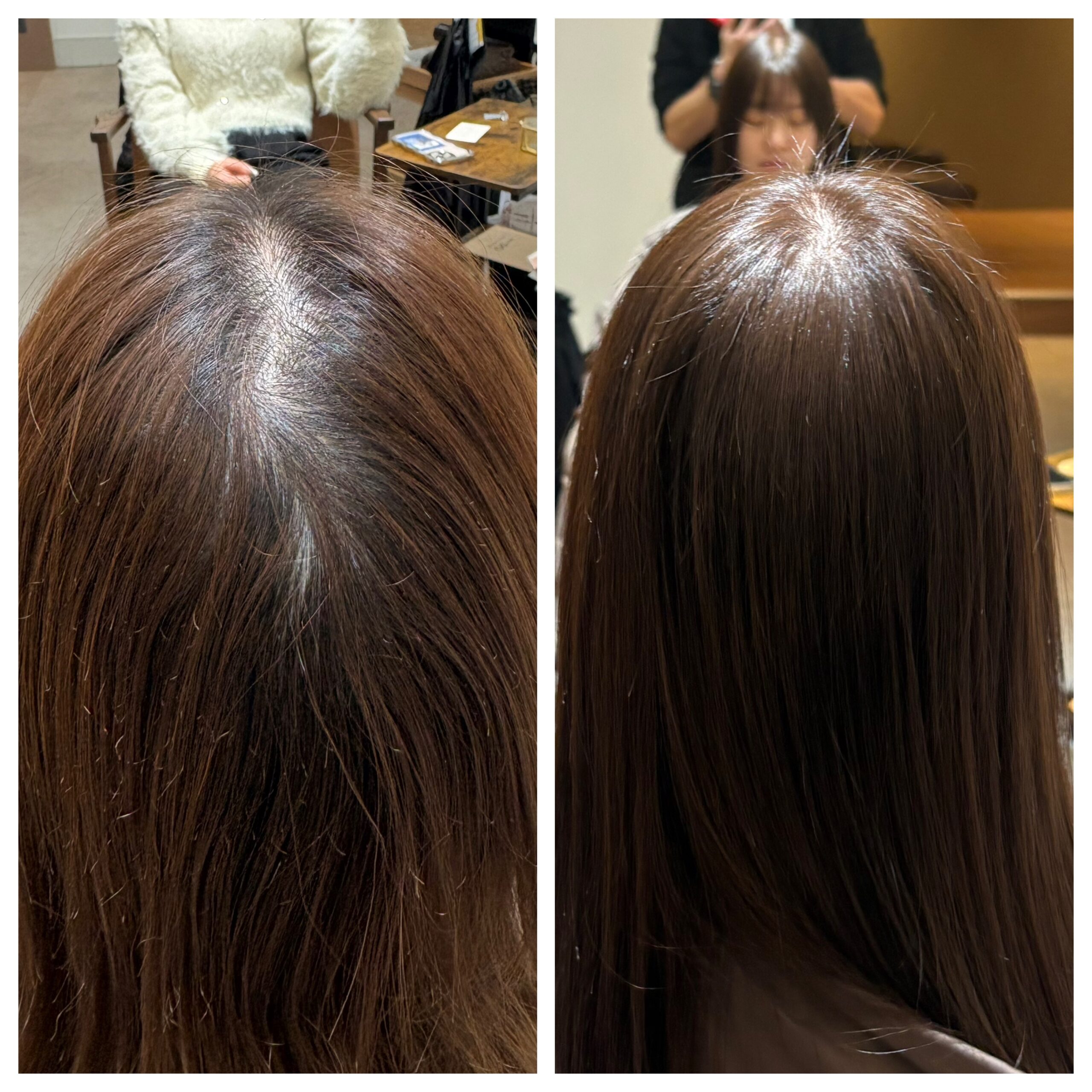 sourire小倉　半個室美容室　つむじ割れ　薄毛　髪質改善